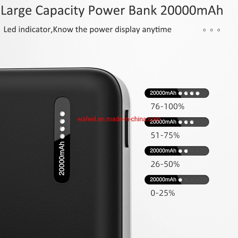 Portable Large Capacity Digital Display Mobile Power Bank 20000mAh