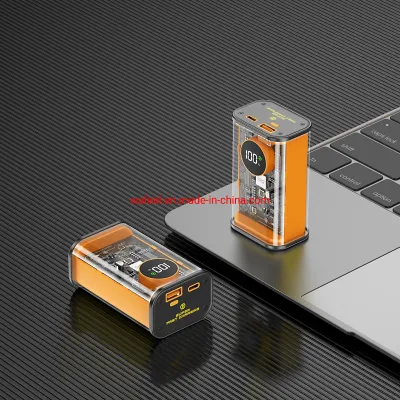 Power Bank da 22,5 W con ricarica super veloce da 10.000 mAh, design trasparente