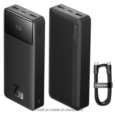 Baseus Bipow Power Bank a ricarica rapida con display digitale 20000mAh 25W (con cavo di ricarica rapida da tipo C a tipo C da 50 cm 20V/3A 60W)