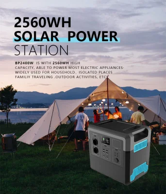 Centrale elettrica portatile con spina 230V EU Powerstation LiFePO4 da 2400 W per emergenza